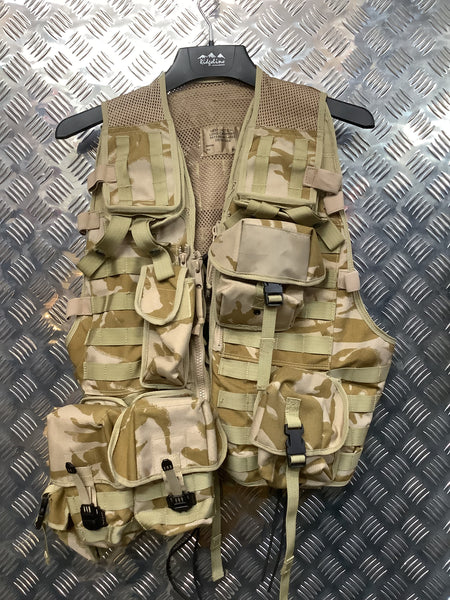 Desert DPM Camo - Vest Tactical Load Carrying webbing with pouches.