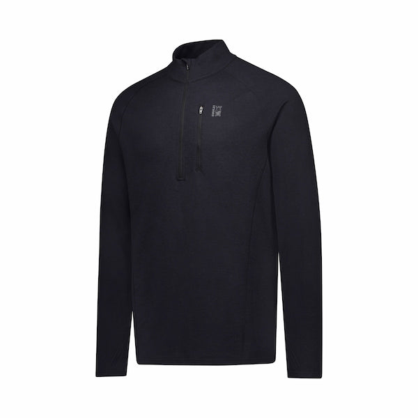 Green long-sleeve shirt with a zipper on a white background