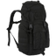 Black tactical backpack on a white background