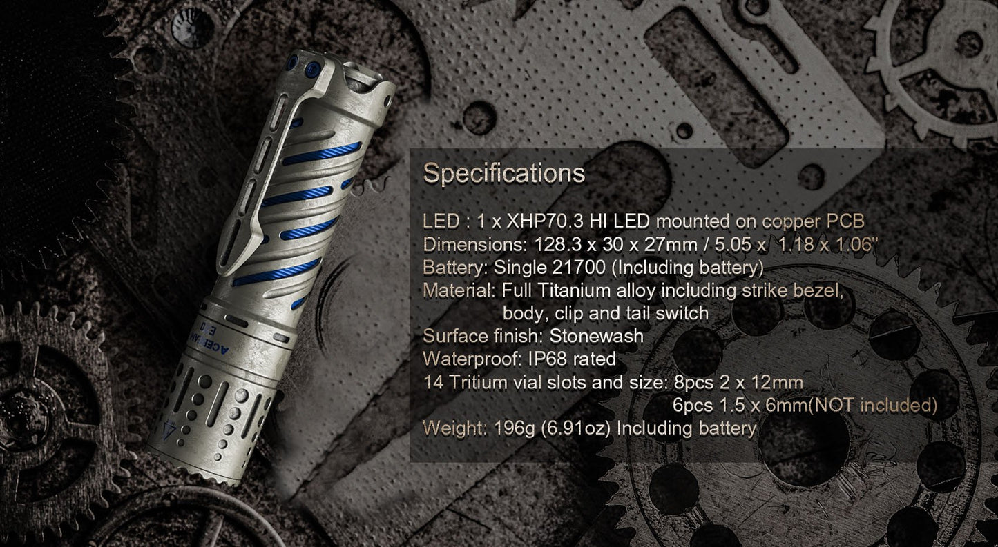 Acebeam - E70-TI EDC Flashlight
