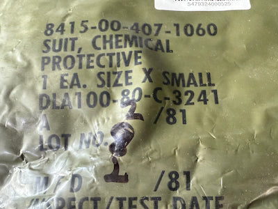 Ex Army Chemical Protective suit