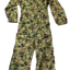 Camouflage snowsuit on a white background