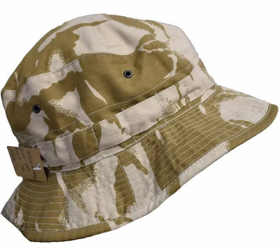 Camouflage bucket hat on a white background
