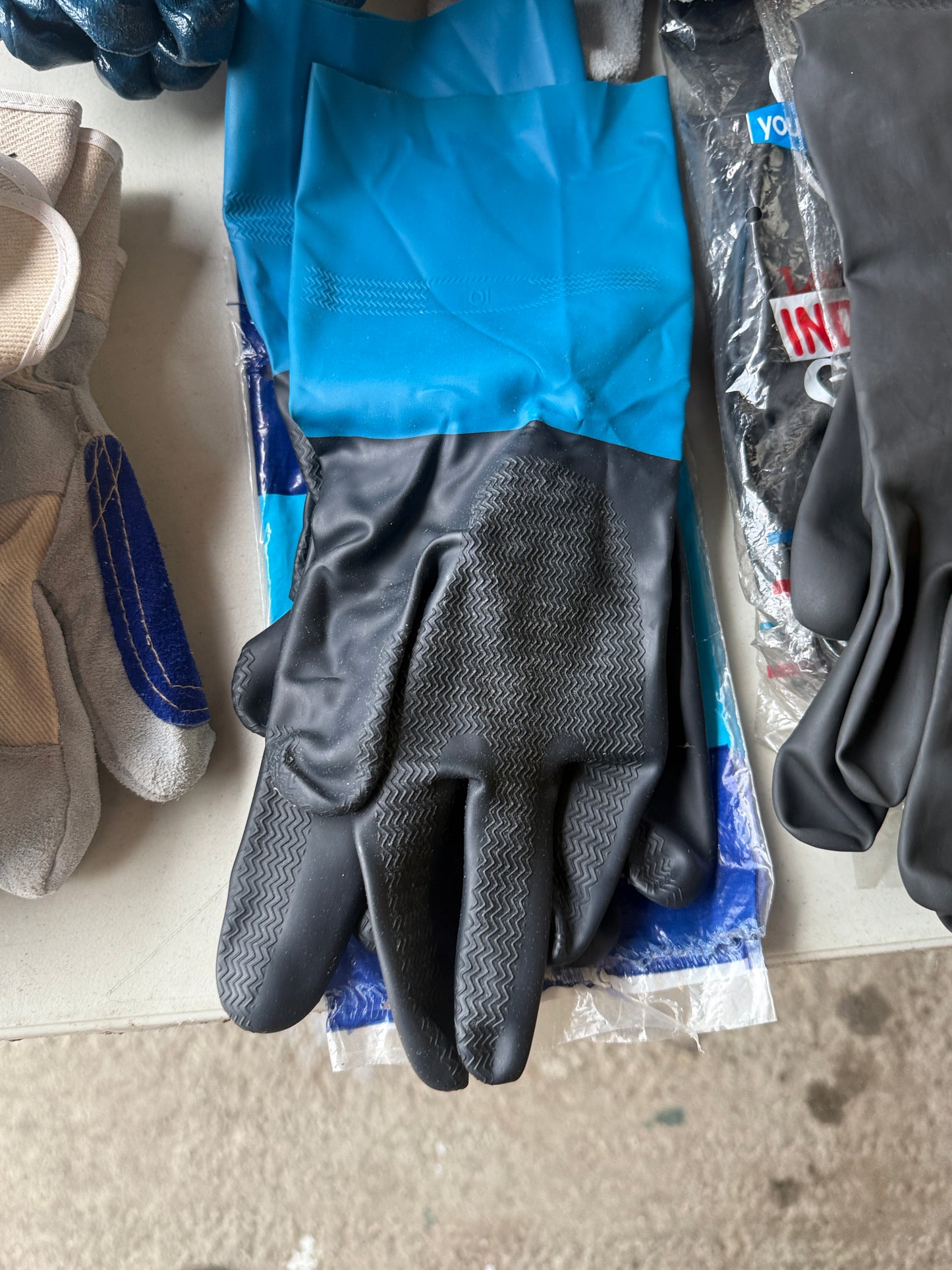 Various Gloves, Leather, Rubber, Work Gloves From $1 a pair