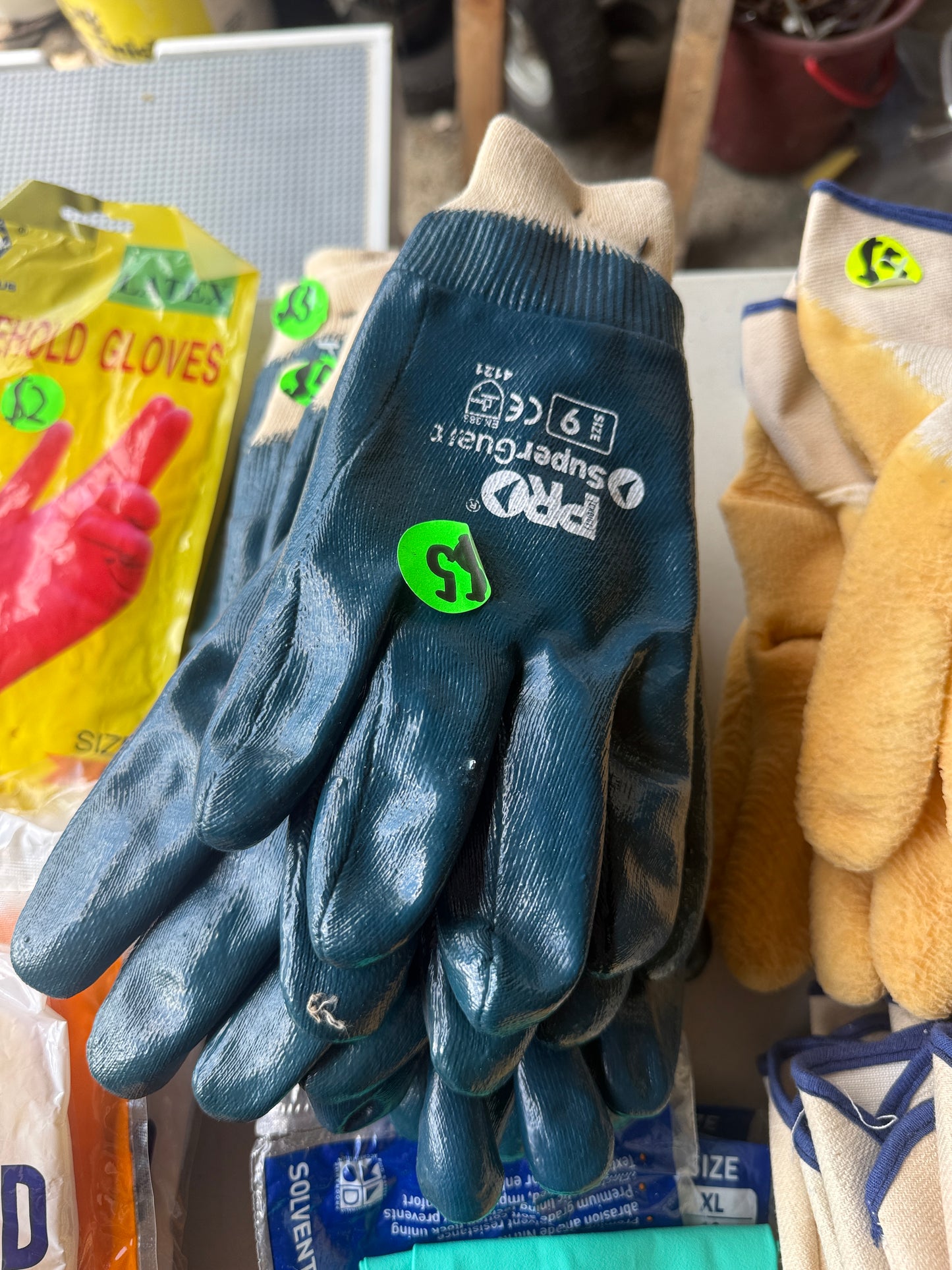 Various Gloves, Leather, Rubber, Work Gloves From $1 a pair