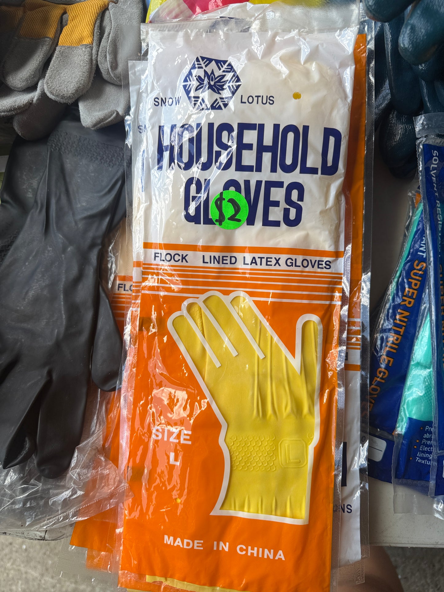 Various Gloves, Leather, Rubber, Work Gloves From $1 a pair