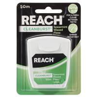 REACH Cleanburst spearmint waxed floss 50m