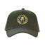 Green cap with a yellow logo on a white background
