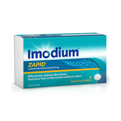 Imodium ZAPID box on a white background