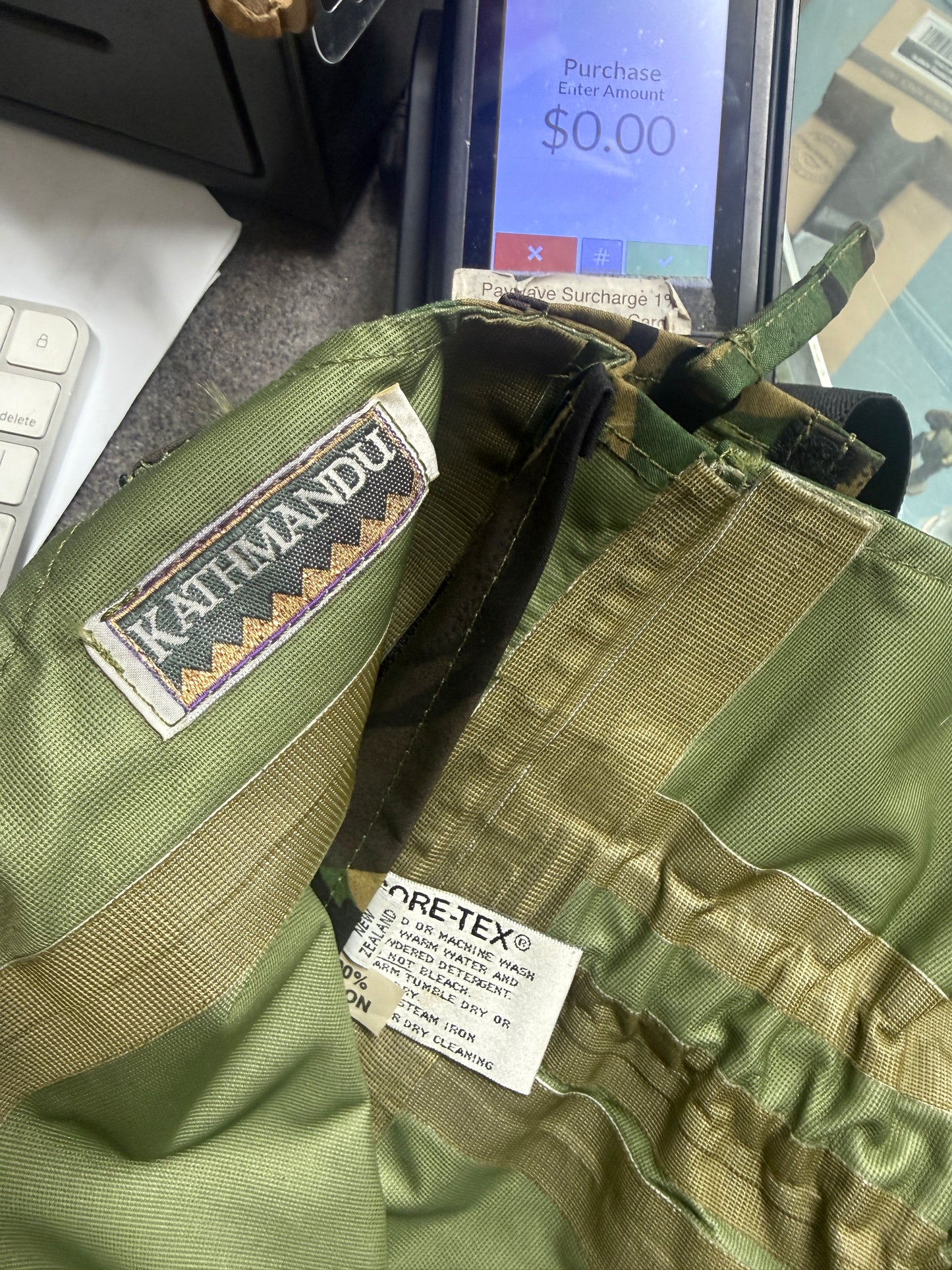 NZ Defence Force - Waterproof Over Trousers/Overalls (Used Grade1) Made By Kathmandu