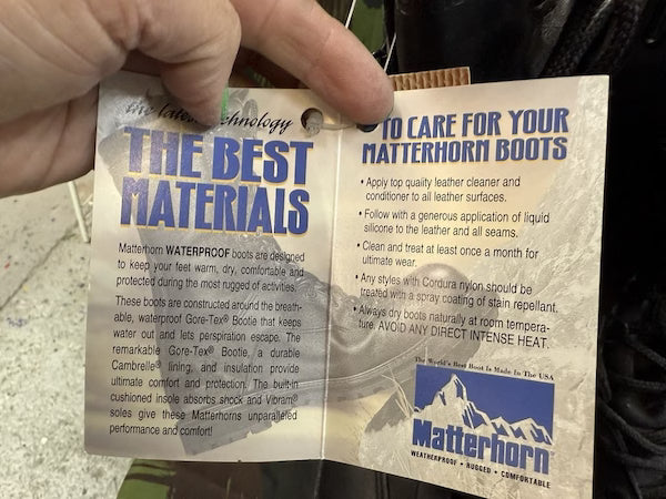 MATTERHORN leather Boots Size 14 - Brand New (Tags still attached) Save $49