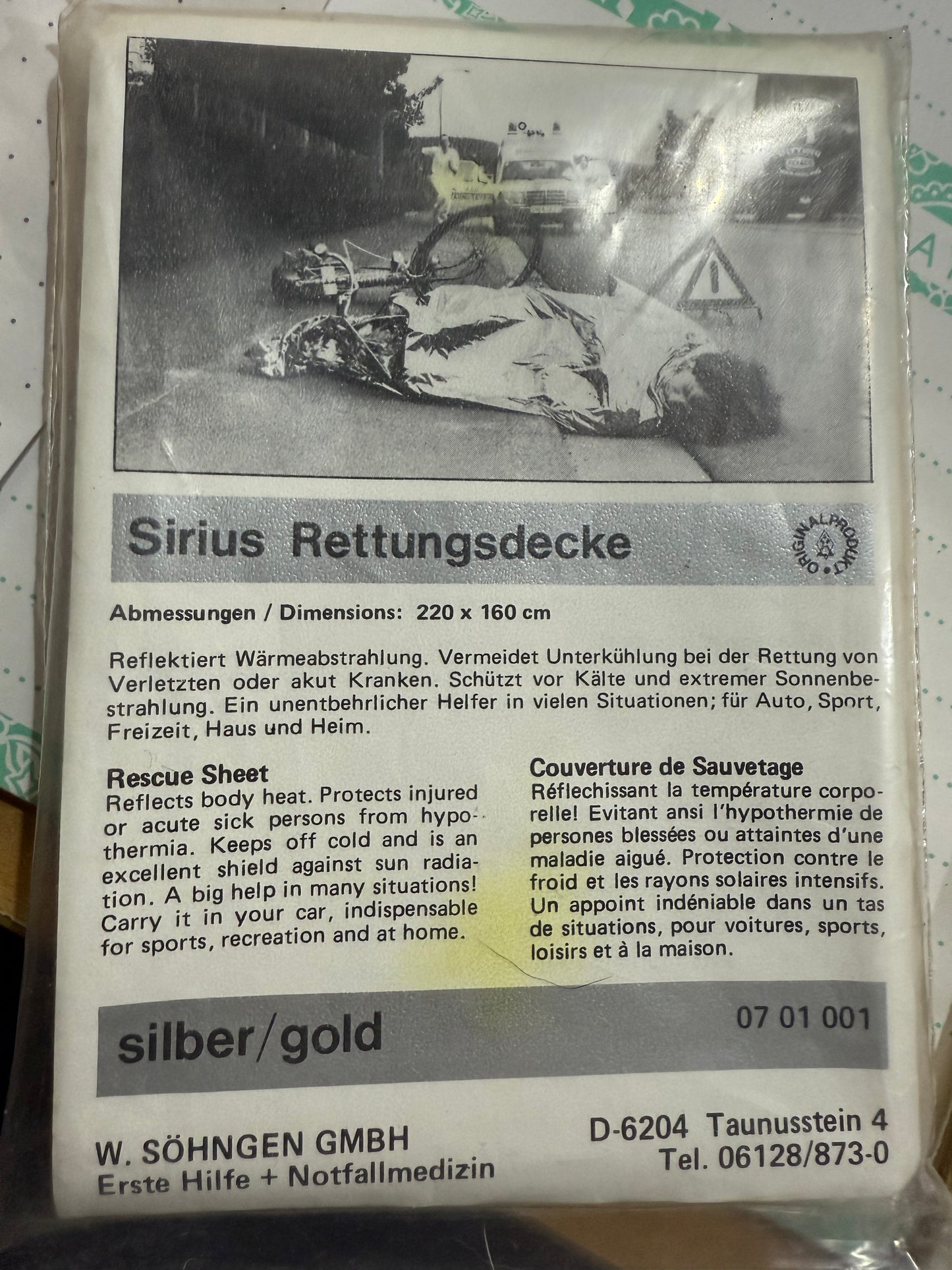 Genuine German Emergency/Survival Thermal blanket