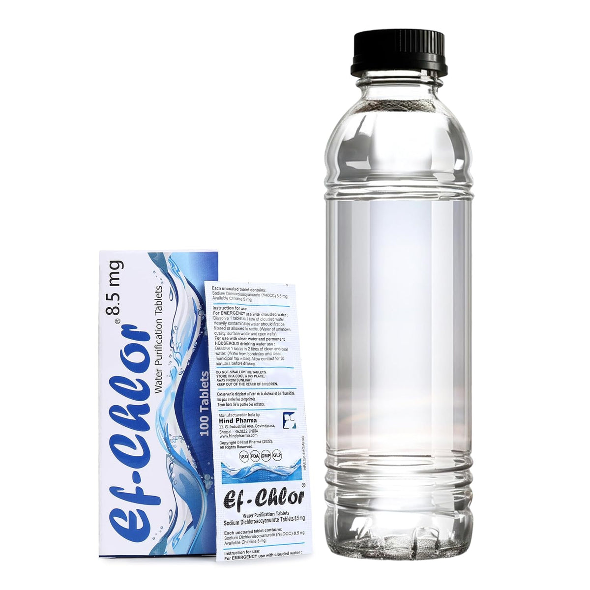 Ef-Chlor Water Purification Tablets 100 tablets - 1 litre or 5 litre