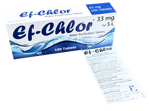 Ef-Chlor Water Purification Tablets 100 tablets - 1 litre or 5 litre