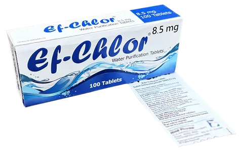 Ef-Chlor Water Purification Tablets 100 tablets - 1 litre or 5 litre