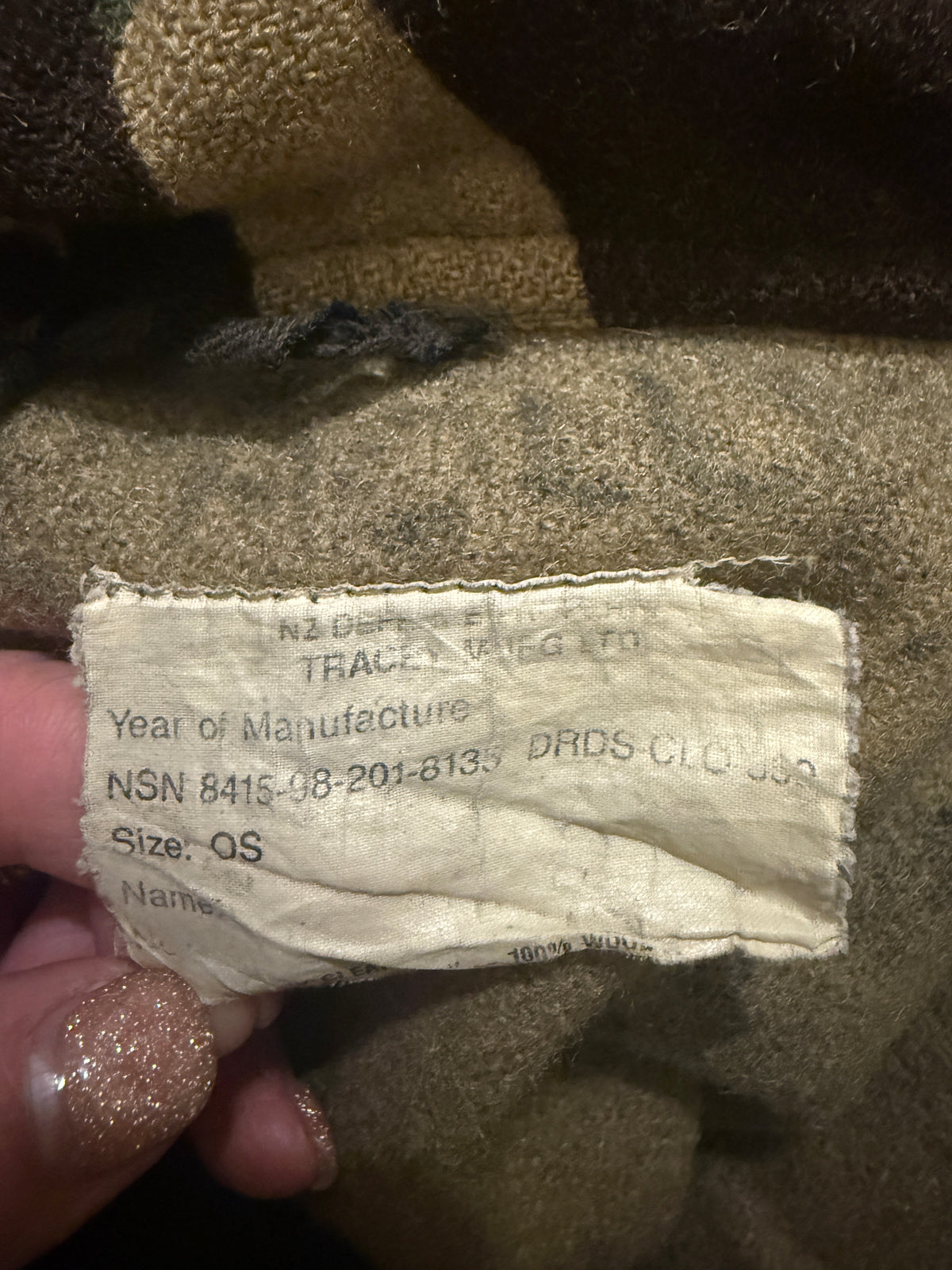 NZ Army DPM Swanndri/Wool Jacket - size Large/Extra Large?