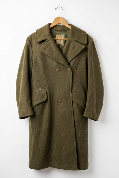 Old army style wool coat - size 3