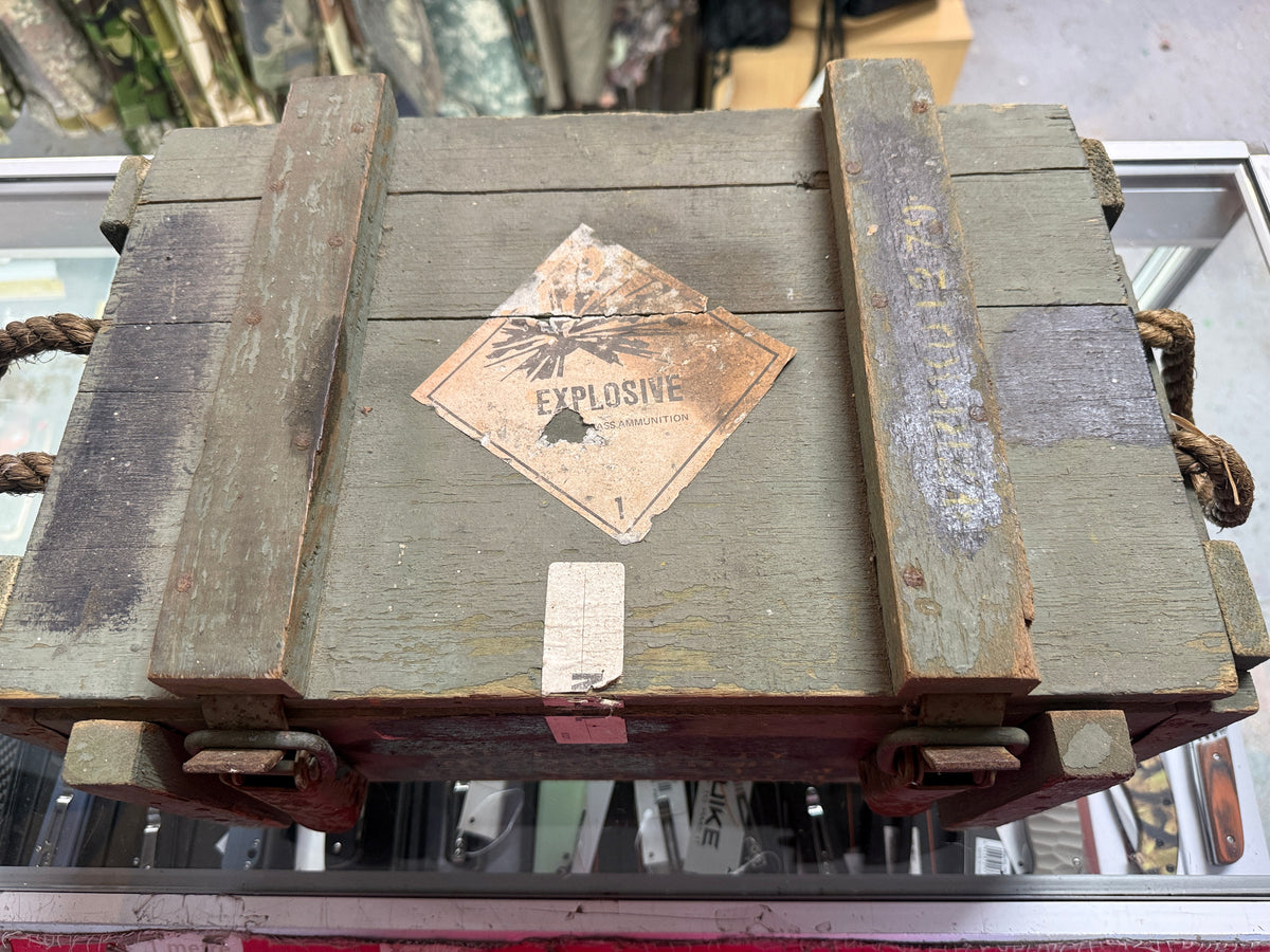 Old Wooden Ammunition Box
