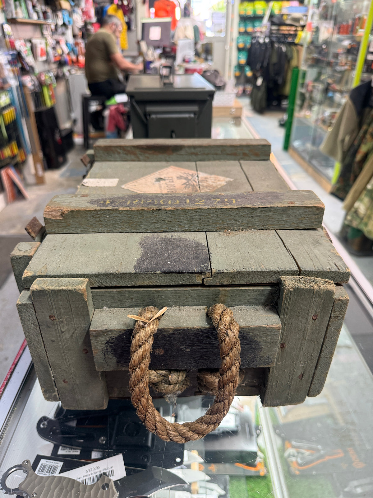 Old Wooden Ammunition Box