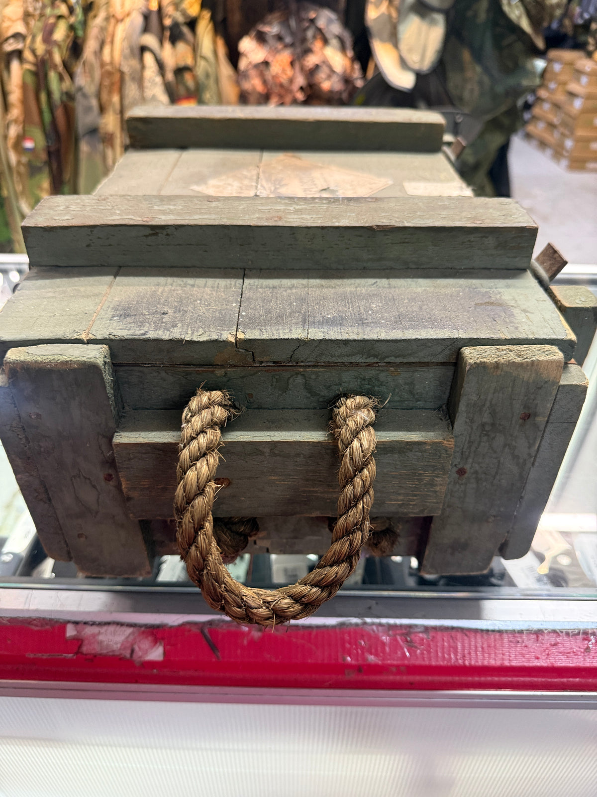 Old Wooden Ammunition Box