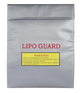 Silver Lipo Guard packaging with warning label on a white background