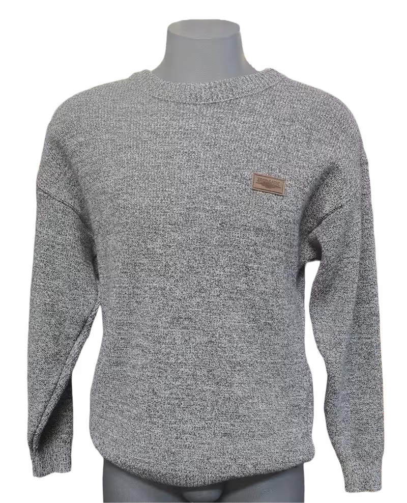 Ironbark Pure New Zealand Wool Fisherknit Rib Crew Neck Jersey