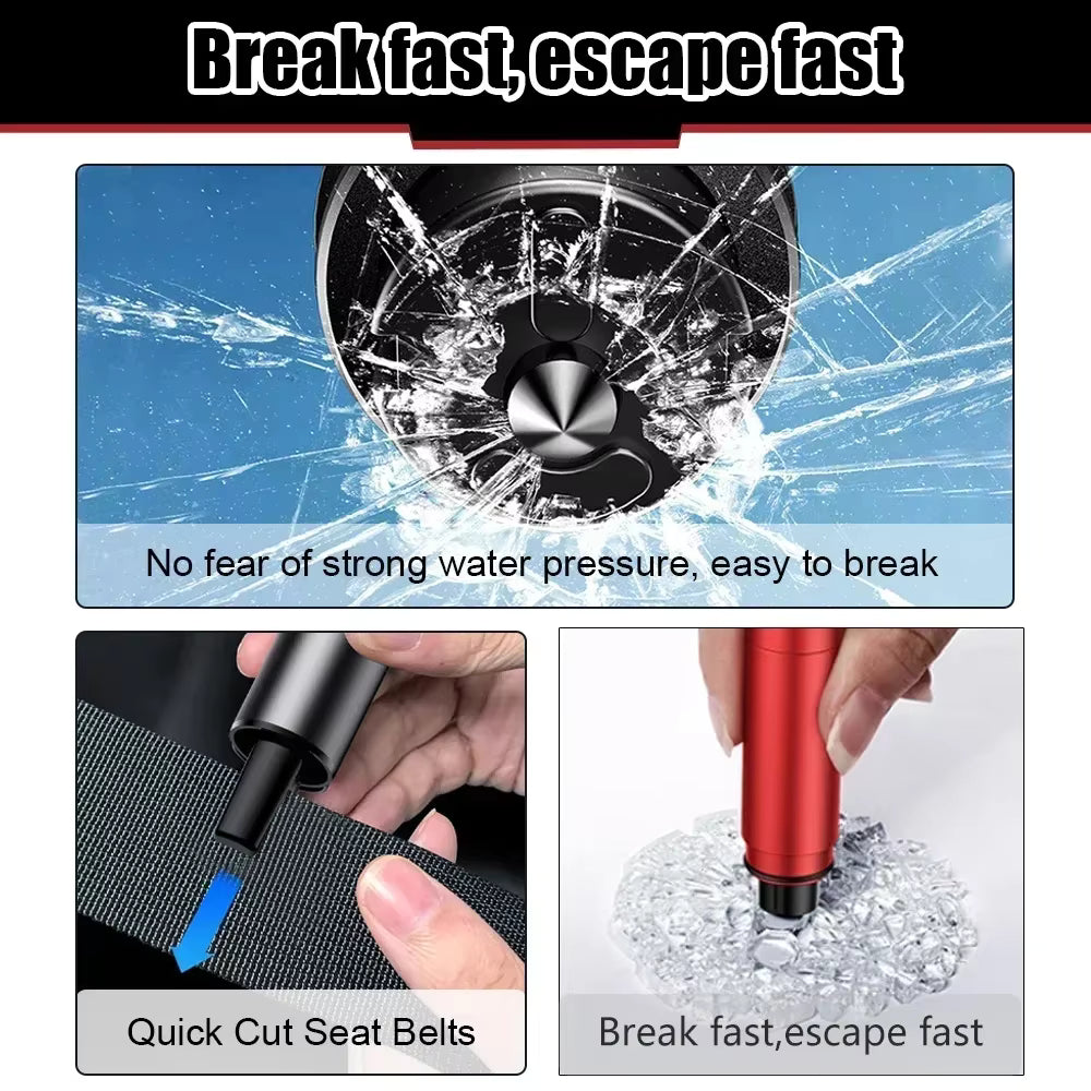 Car Safety Hammer 2 in 1 Emergency Glass Breaker/ Seat Belt Rescue Tool