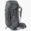 Gray hiking backpack on a white background