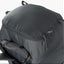 Close-up of a gray backpack with a zipper