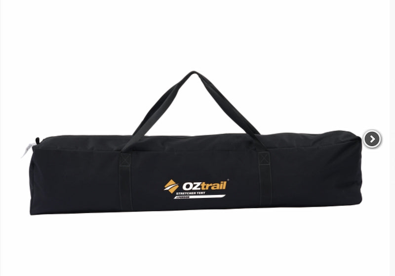 Black carrying bag with Oztrail logo on a white background