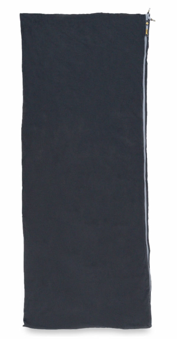 Black fabric with a zipper on a white background