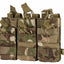 Set of camouflage tactical pouches on a white background