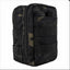 Black and green camouflage tactical pouch on a white background