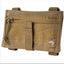 Brown tactical pouch with a visible brand logo on a white background