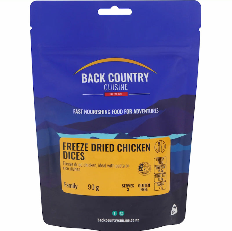 Back Country FREEZE DRIED CHICKEN DICES - 90 gram pack