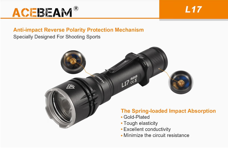 Acebeam - L17 (1400 Lumens) Ultra-long throw Tactical Torch