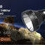 K75 2.0 flashlight with mountainous background and product details.
