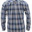 Blue plaid shirt on a white background