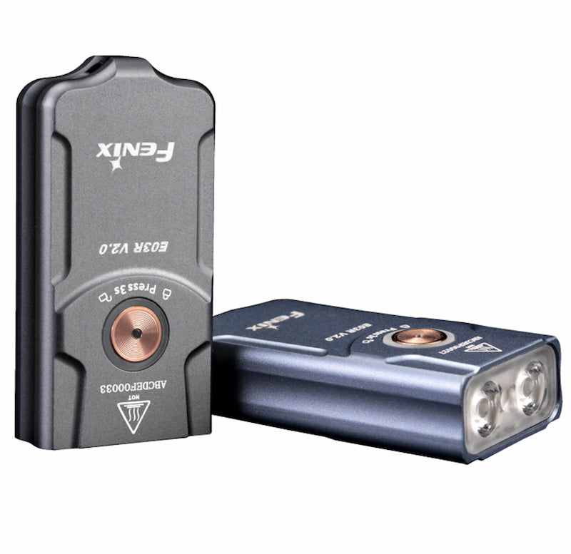 Two Fenix electronic devices on a white background