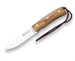 JOKER Bushcrafter CO120 Olive Handled Knife and leather Sheath