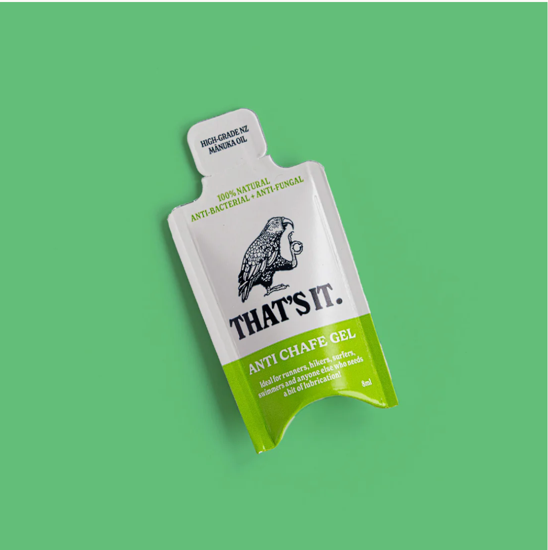 Thats It Anti Chafe Gel 8ml single serve sachet.