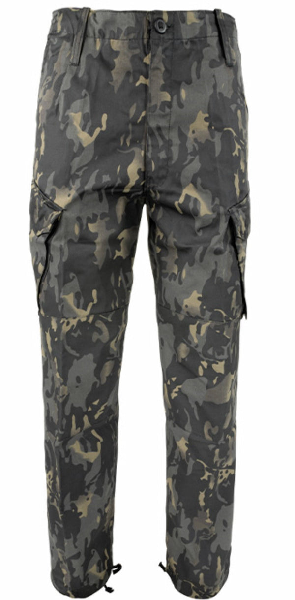Camouflage pants on a white background