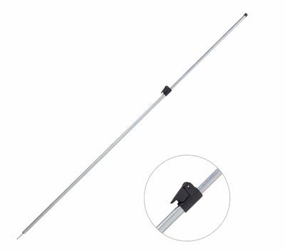 Telescopic antenna with a close-up inset on a white background