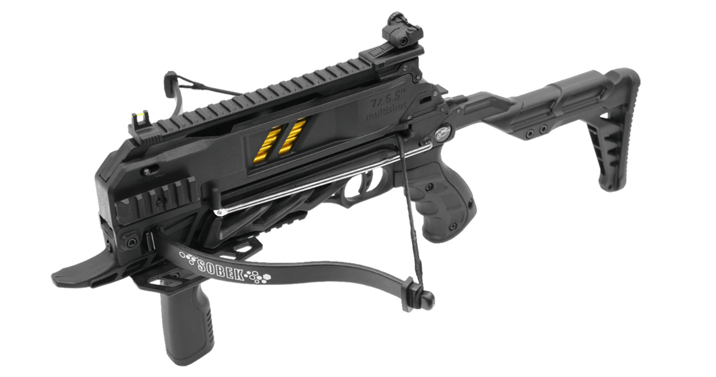 MANKUNG 80LB SOBEK MULTI-SHOT SELF COCKING PISTOL CROSSBOW
