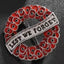 ANZAC LEST WE FORGET enamel poppy badge - Black, White, Silver or Gold