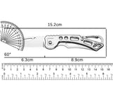 Folding Pocket Knife - Black or Silver