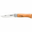 Opinel knife with wooden handle on a white background