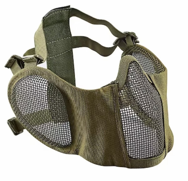 Tactical Airsoft Masks Metal Steel Net Mesh with Ear Protection