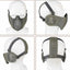 Tactical Airsoft Masks Metal Steel Net Mesh with Ear Protection