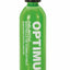 Green Optimus fuel bottle with black cap on a white background
